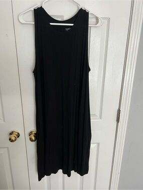 Time and Tru Black Sleeveless Midi Tank Dress